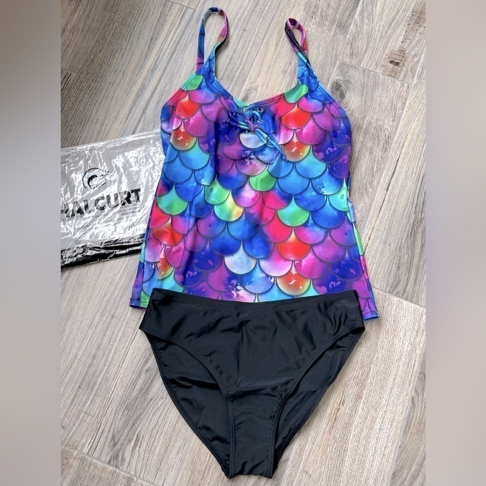 Halcurt Lace Up Tankini Swimwear Set
